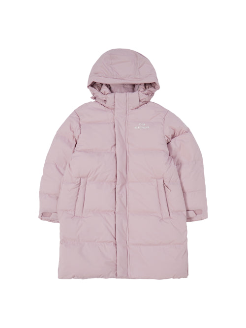 STELOL S (Stainless S) Kids UNI Long Down Jacket_Greyish Pink