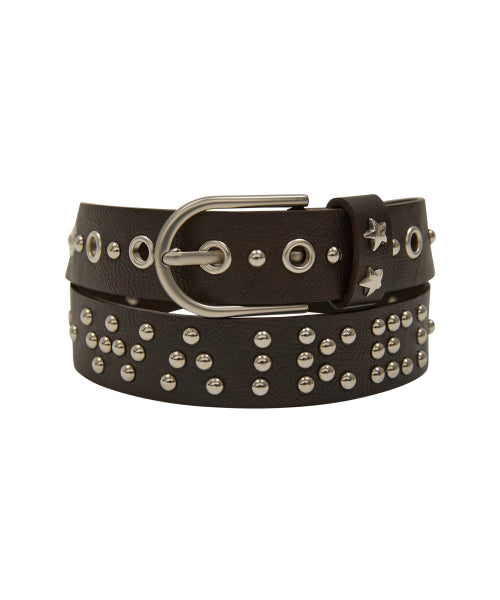 Stud Logo Belt BROWN