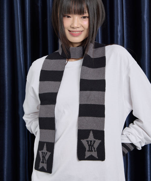 Stripe Star Muffler CHARCOAL