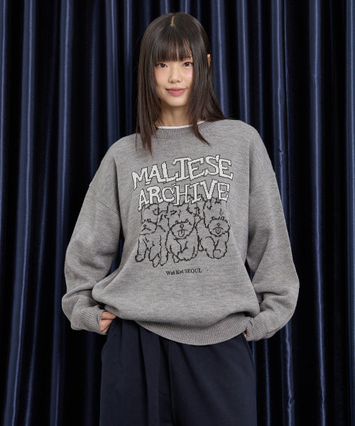 Maltese Archive Line Graphic Knit ver.2 GREY