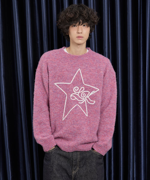 Star Line Boucle Knit PINK