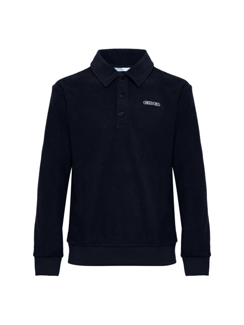 WOOLY (Woolly) Men's long-sleeved turtleneck T-shirt_Dark Navy