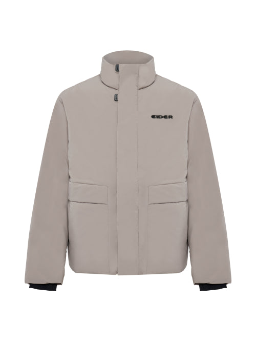 La Belle (Label) Men's Cashmere Short Coat Down Jacket_D/GRAYISH BEIGE