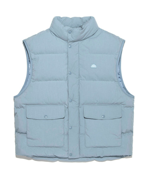 Utility Pocket Padded Vest Light Blue
