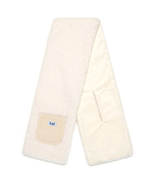 fleece pocket muffler ivory