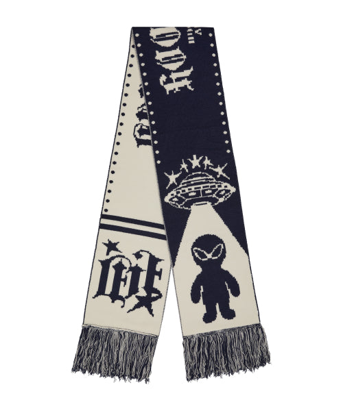 Reversible Alien Knit Muffler NAVY