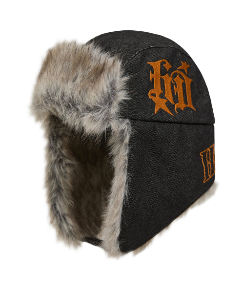 HD Fur Trooper Hat DENIM BLACK