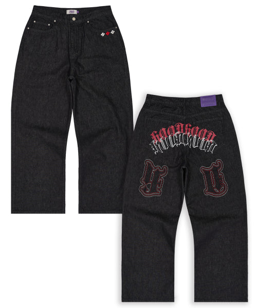 HD Multi Logo Denim Pants INDIGO BLUE