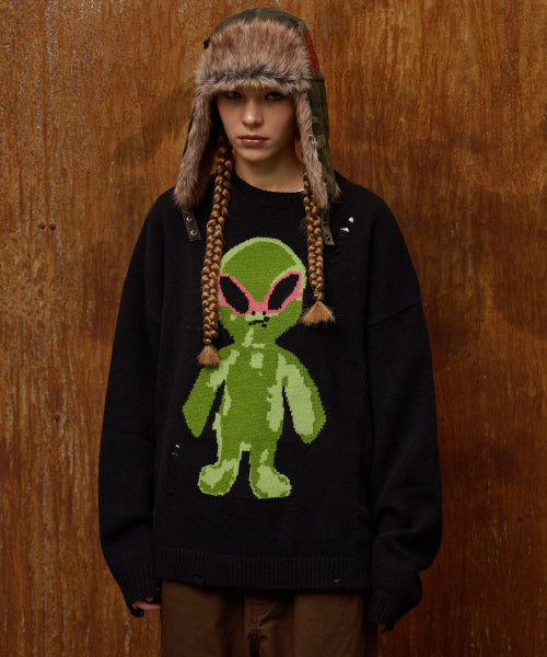 Alien Damage Knit BLACK