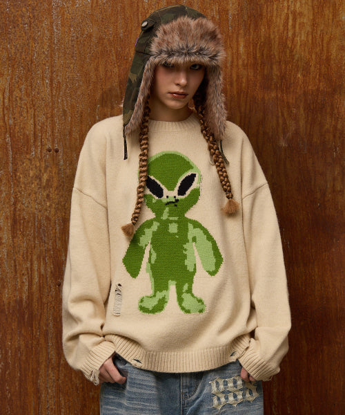 Alien Damage Knit IVORY