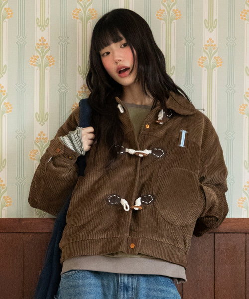 WXJ024 Pocapoca Corduroy Soft Jacket (BROWN)