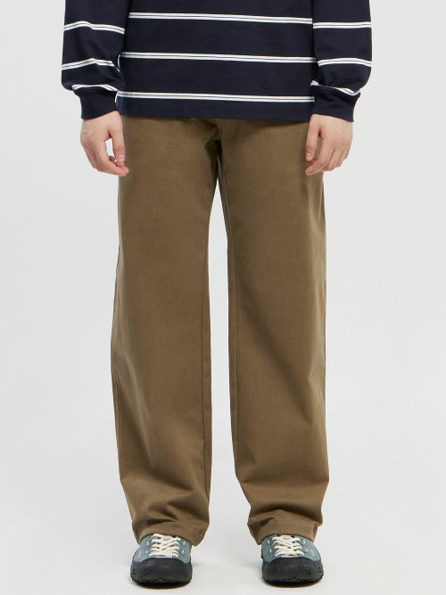 Napping Straight Pants (Relax Fit) - M_Khaki