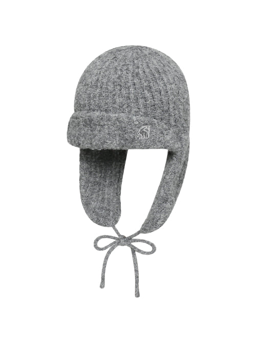 [Early Breeze] Buccle Cute Beanie_Charcoal
