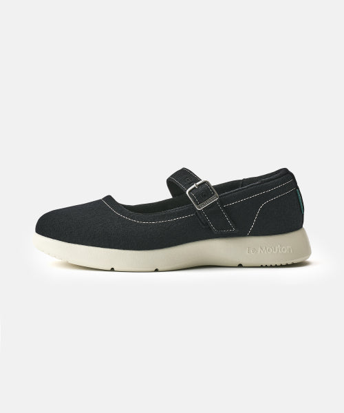 Let's go easy-to-wear Meri-Jane sneakers black (white outsole)