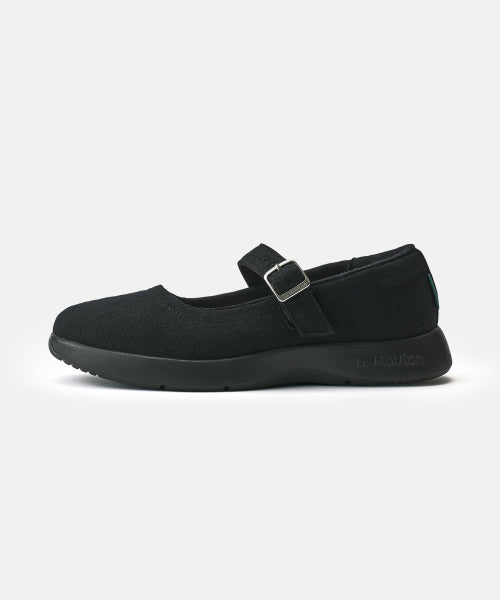 Let's go easy-to-wear Meri-Jane sneakers black (black outsole)