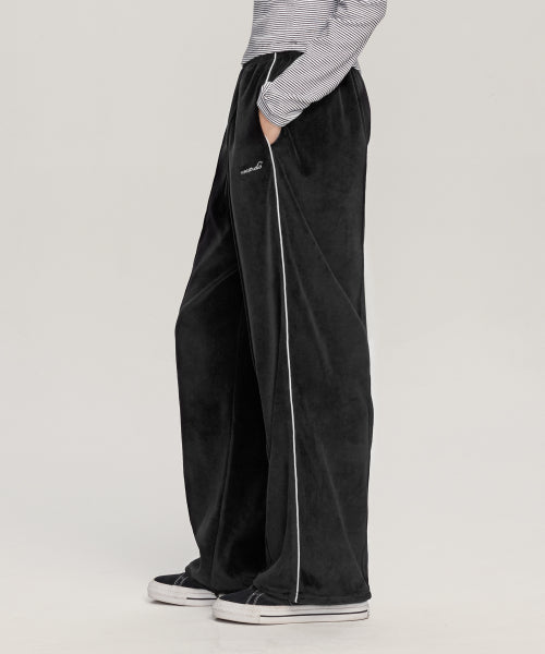 W Beloa Piping Banding Pants_Black