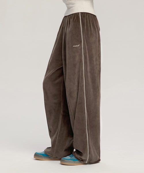 W Beloa Piping Banding Pants_Brown