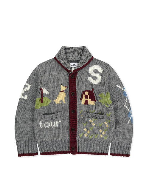 Yard Cowichan Cardigan Heather Grey