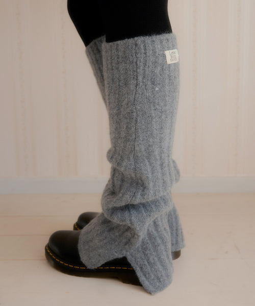 Heden knit wool leg warmer (charcoal)