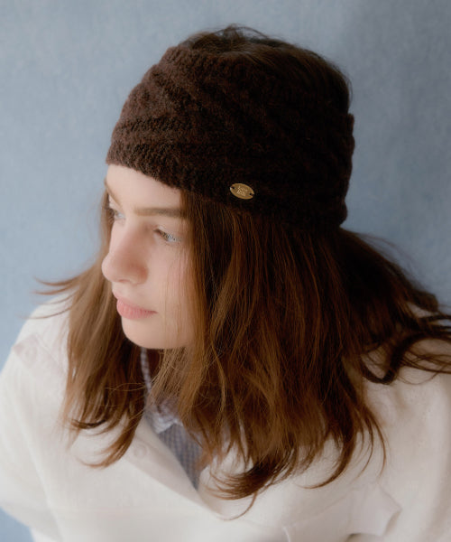 Boston Cable Knit Hairband (Brown)