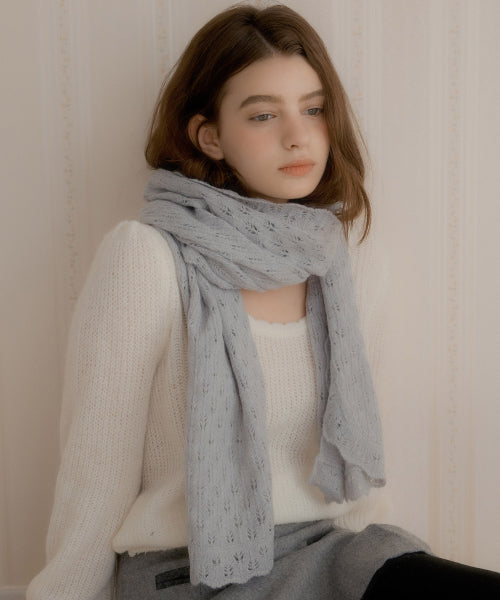 Scofe wool hooded muffler (gray)