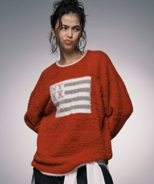 NYX FLAG KNIT RED