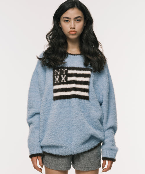 NYX FLAG KNIT BLUE