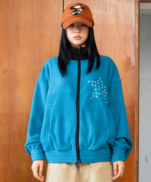 GJ109 Star Accent Fleece Jacket (NAVY)