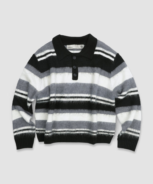 GNT080 Good Will Retro Stripe Hair Ornament (BLACK)