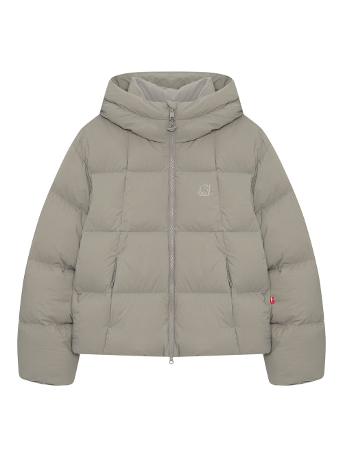 Lysa Crystal Down Camping Hoodie Jumper - W_Grey