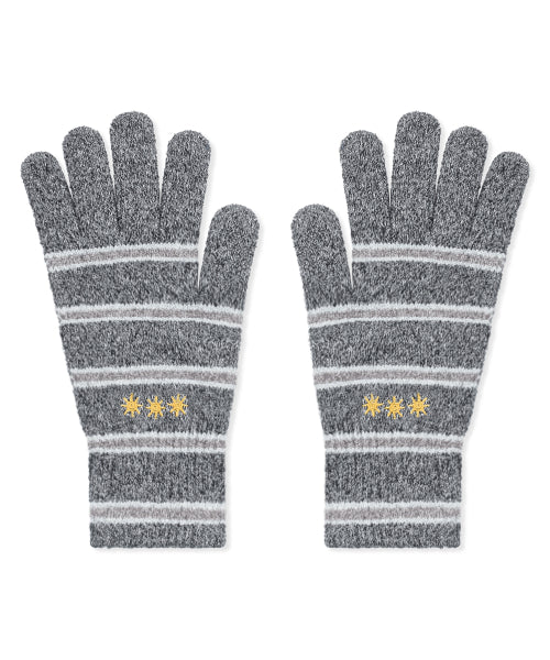GAC023 Sun Stripe Knit Gloves (CHARCOAL GRAY)