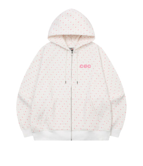 CEC RIBBON ZIP-UP HOODIE