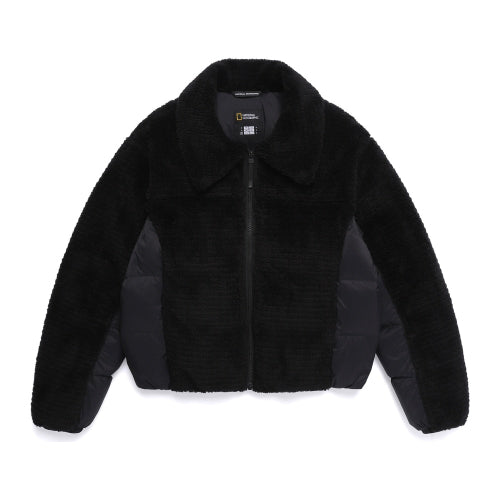 N254WDW030 여성 에코퍼 하이브리드 점퍼 BLACK