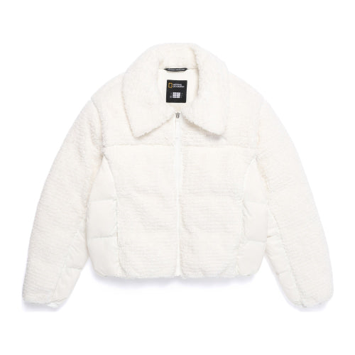 N254WDW030 여성 에코퍼 하이브리드 점퍼 O/WHITE