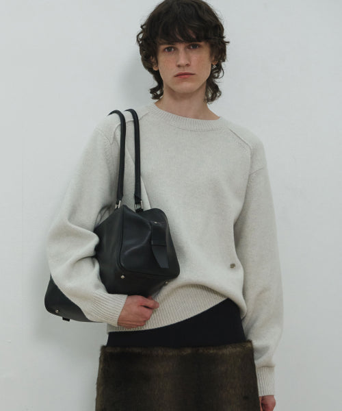 UNISEX, Pin Tuck Line Knit / Mist