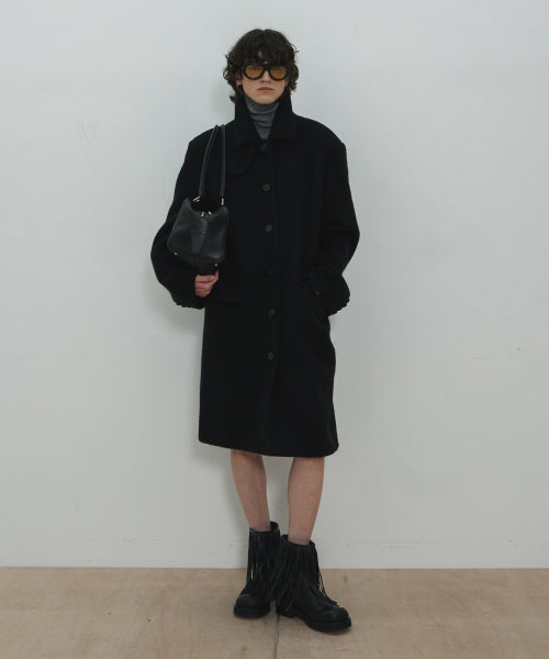 UNISEX, Wool Classic Mac Coat / Black