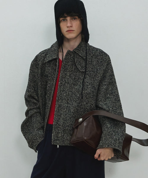 UNISEX, 4 Pocket Wool Blouson / Charcoal