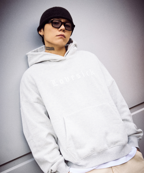 [SPAO X Kid Milli] LOVE$ICK 후드풀오버(MELANGE GRAY)_SPMHF4VU01