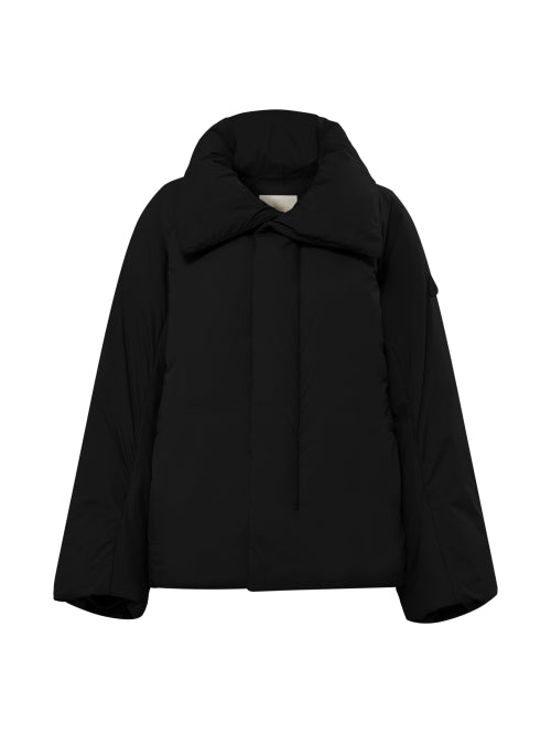 La Belle (La Belle) Women's Cashmere Short Coat Down Jacket_Black