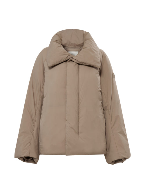 La Belle (Label) Women's Cashmere Short Coat Down Jacket_MID BEIGE