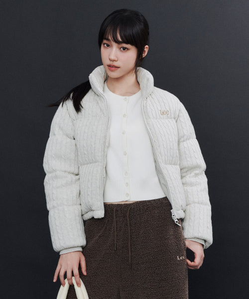 Women's Knitwear Short-Down Oatmeal