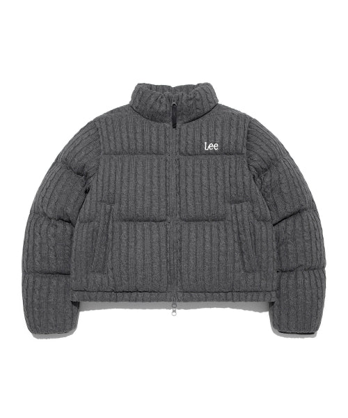 Women's Knitwear Short Down Melange Gray