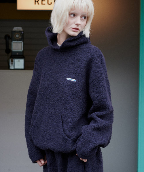 Teddy Wool Hoodie (Navy)
