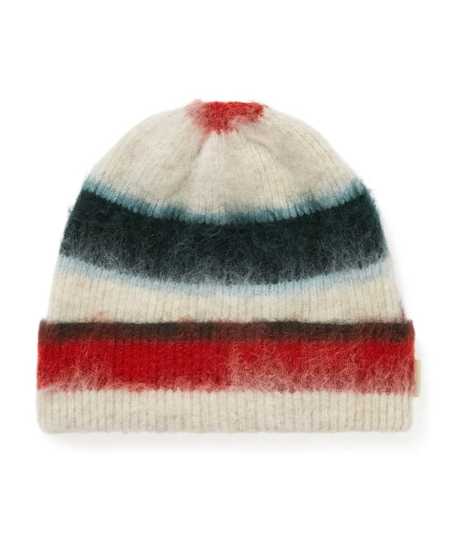 Striped Mohair Beanie Ivory