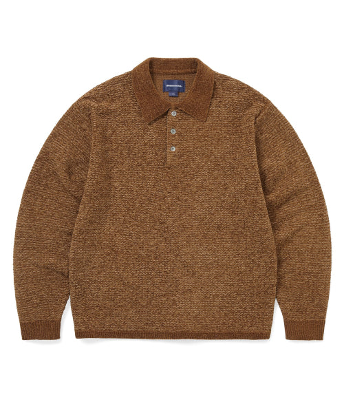 Velvet Knit Polo Brown
