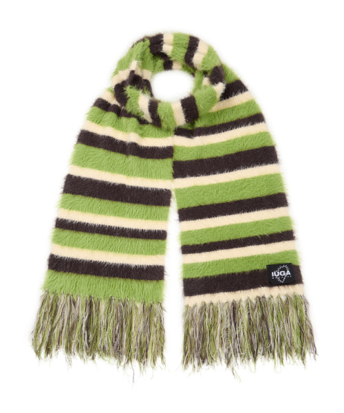 Striped Hairy Bold Muffler (Green)