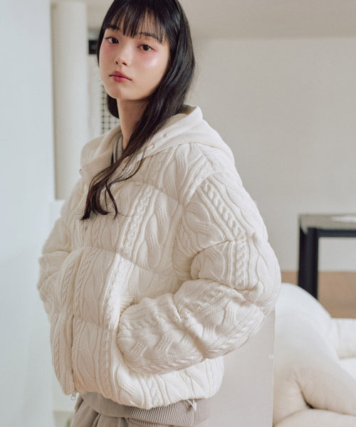 Hayden knit short Padding [WHITE]