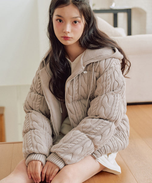 Hayden knit short Padding [LIGHT GREY]