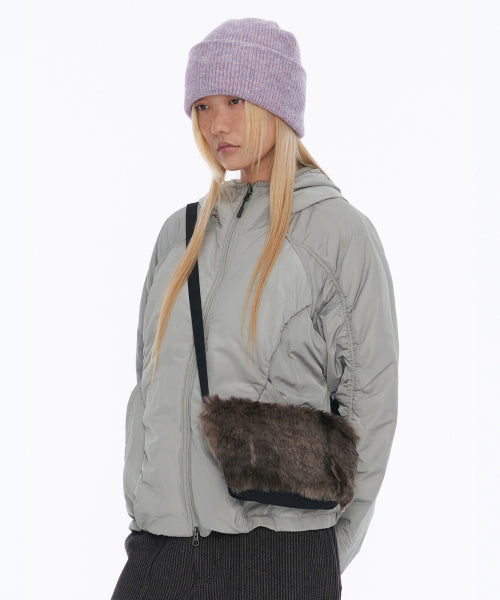 Fur Shoulder Bag Brown
