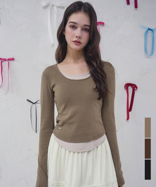 Vive Fake Layered Tee_3Colors